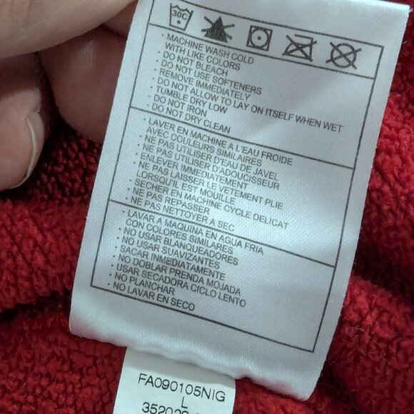 Nike Vintage Y2K Men's Red and White Full-Zip Hoodie - Size L - Picture 13 of 13